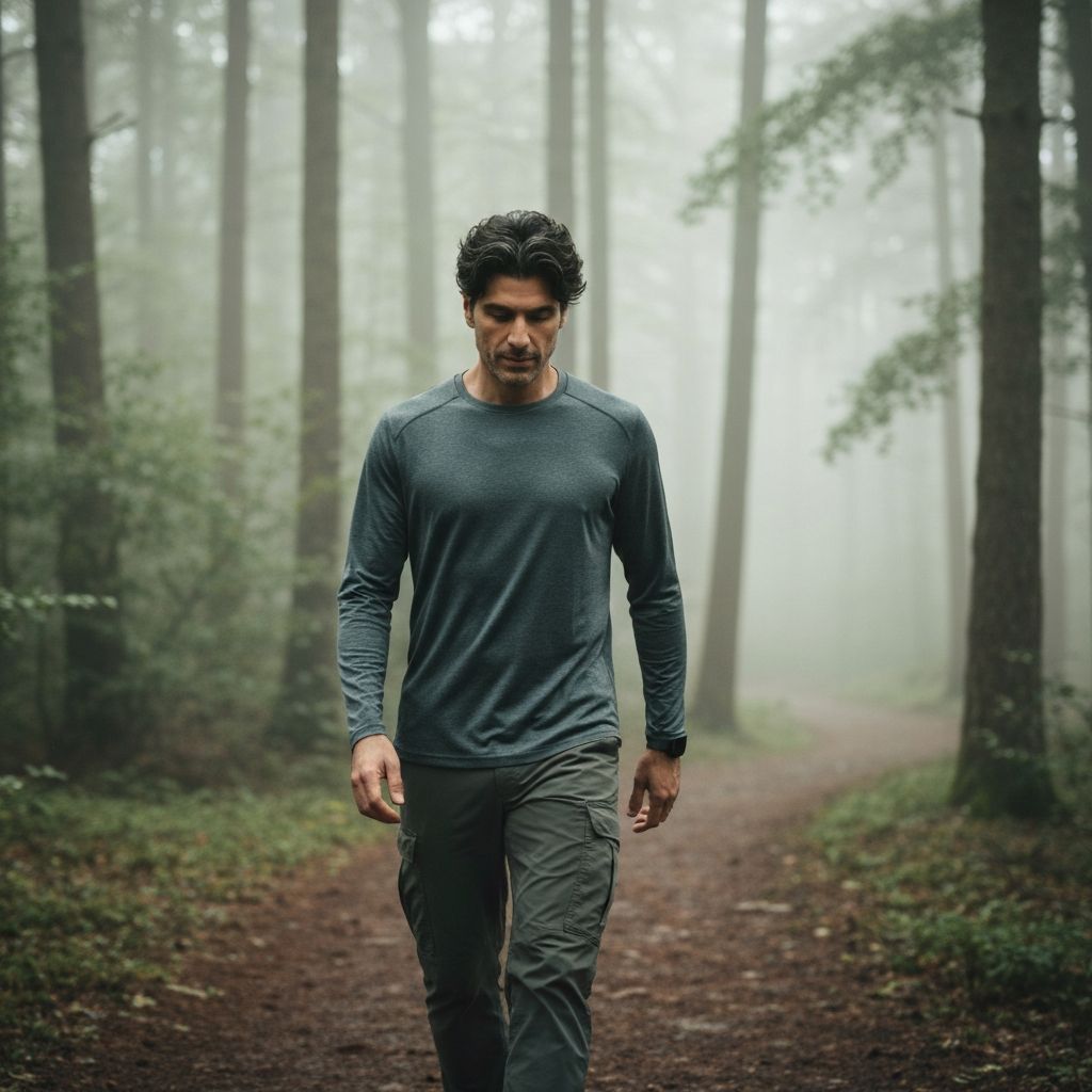 Човек који ради заходи на природи